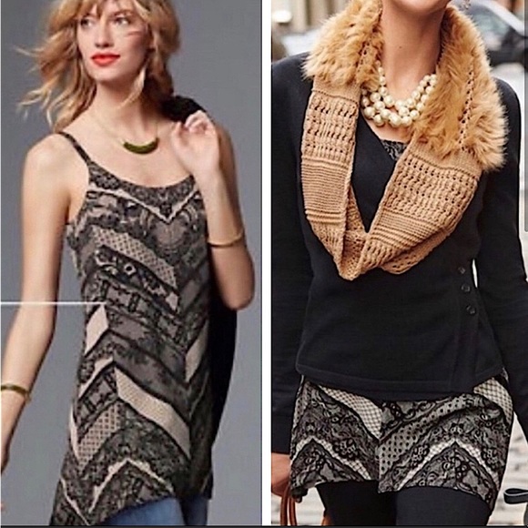 CAbi Tops - Cabi Monaco Lace Print Tank Top